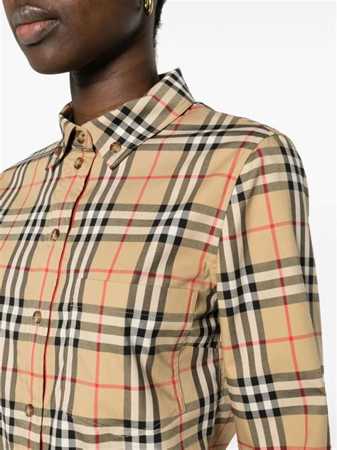 camicia a quadri burberry|Camicie A Quadri BURBERRY Donna .